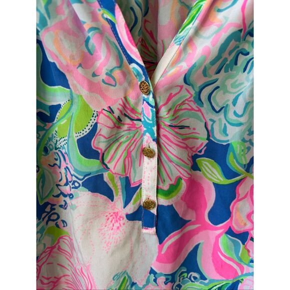 NWOT LILLY PULITZER ELSA TOP -Multi Peony For Your Thoughts XL $158 F38 - Picture 6 of 11